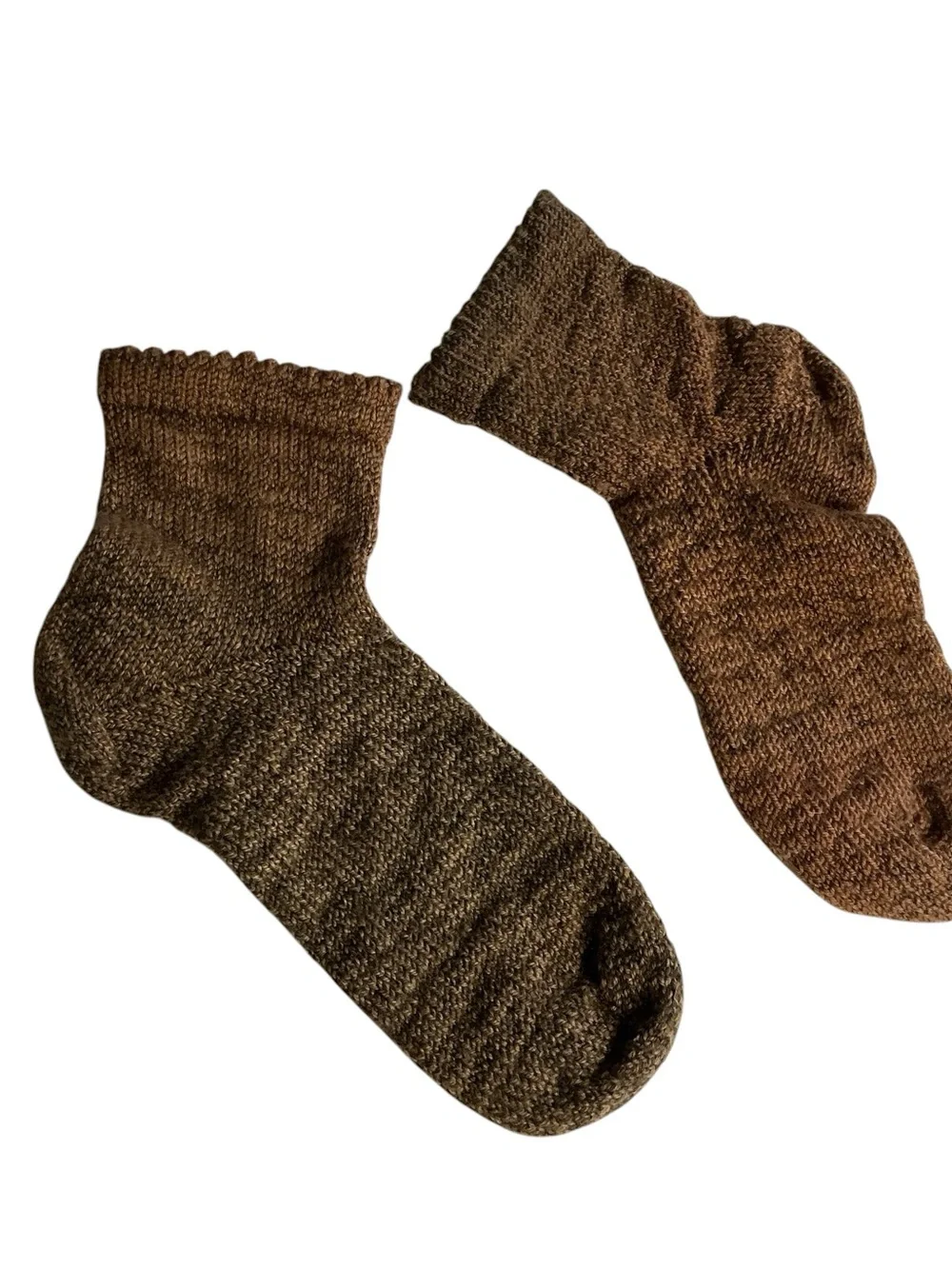 Sybil merino wool handcrafted crew socks heathered espresso brown women’s medium